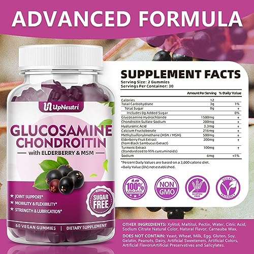 UPNEUTRI Glucosamine Chondroitin Gummies Sugar Free, Extra Strength 1500mg UPNEUTRI Au supplements