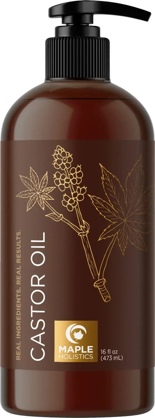 Pure Castor Oil for Body & Skin Care Great for Wraps & Compresses - Castor Oil for Hair Skin Maple HolisticsAU supplements