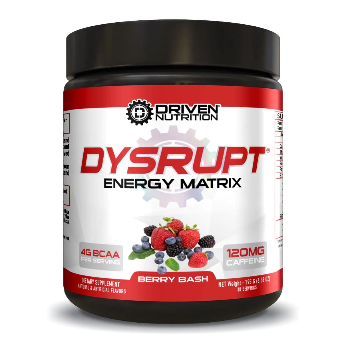 Driven Nutrition DYSRUPT: BCAA + Caffeine with Electrolytes: Sugar & Gluten Free Supplement Driven Nutrition Au supplements
