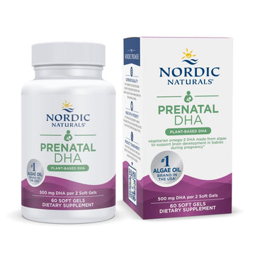 Nordic Naturals Vegan Prenatal DHA, Unflavored - 60 Soft Gels - 500 mg Plant-Based DHA - Supports Brain Development in Babies & Healthy Pregnancy - Non-GMO - 30 Servings Nordic Naturals Au supplements