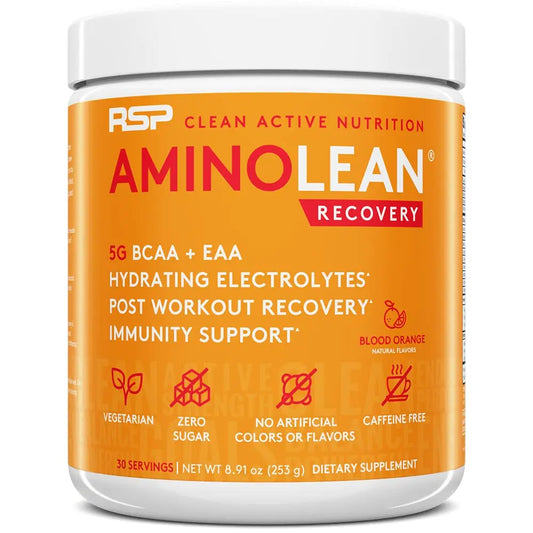 RSP AminoLean Recovery - Post Workout BCAAs Amino Acids Supplement + Electrolytes RSP NUTRITIONAU supplements