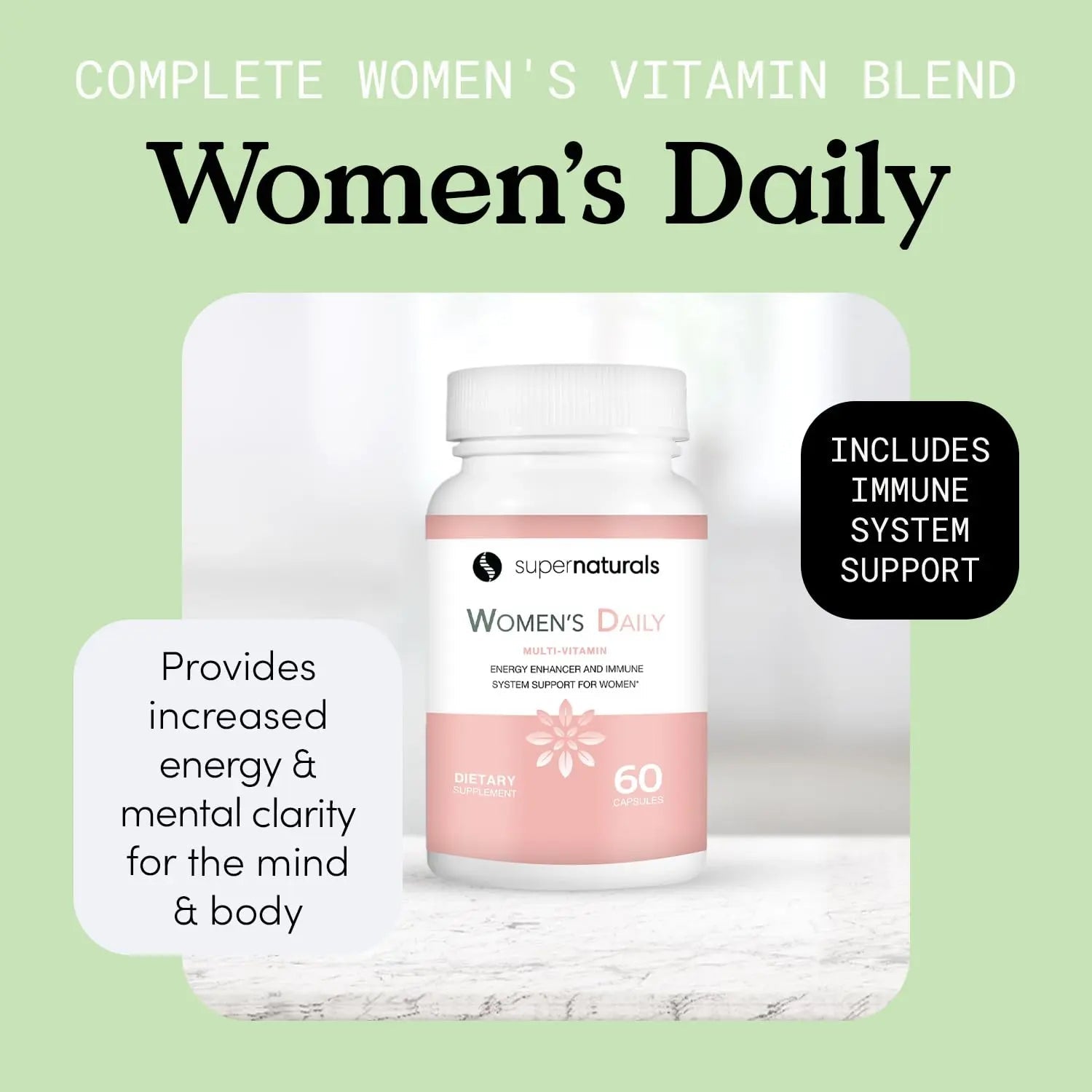 Super Naturals Health, Multivitamin for Women, Immune Defense Supplement Multivitamin Capsules, Vegan Supplements for Women - 60 Capsules JLM NUTRITIONALS Au supplements