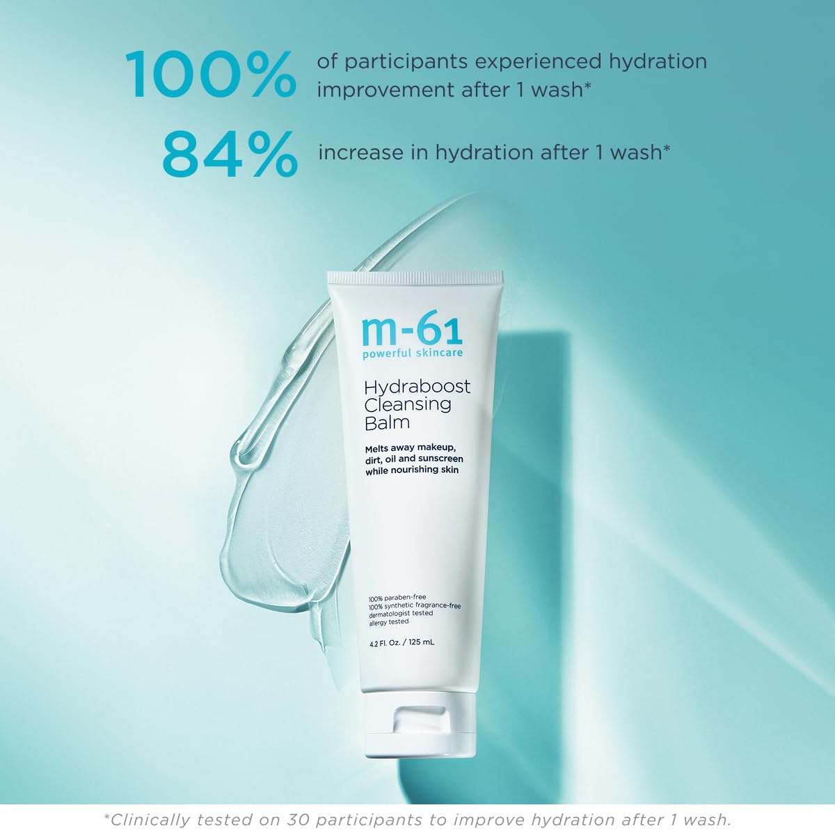 m-61 Hydraboost Cleansing Balm | Makeup Removing Cleanser Balm Melts Away Dirt, Oil, and Sunscreen | Fragrance Free | Derm & Allergy Tested | Made in USA | 4.2 Fl Oz m-61 Au supplements