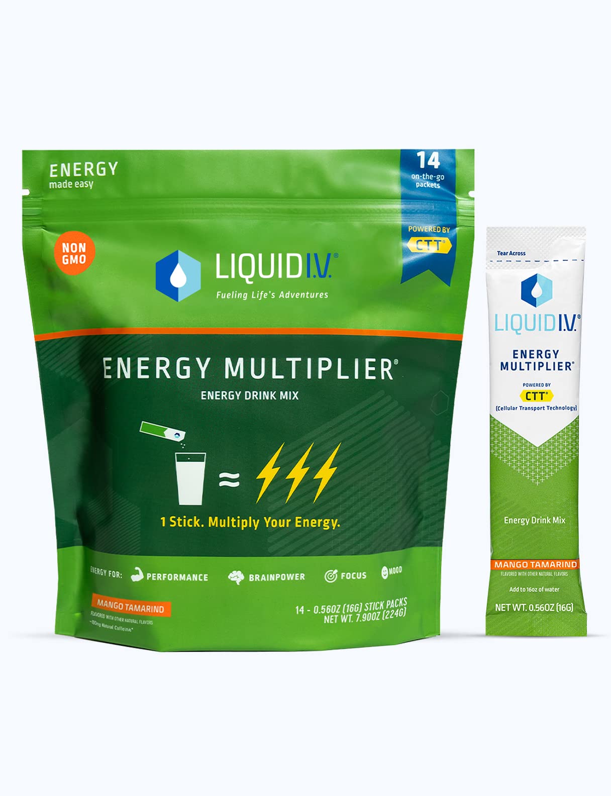 Liquid I.V. Hydration + Energy Multiplier - Mango Tamarind - Hydration Powder Liquid I.V. Au supplements