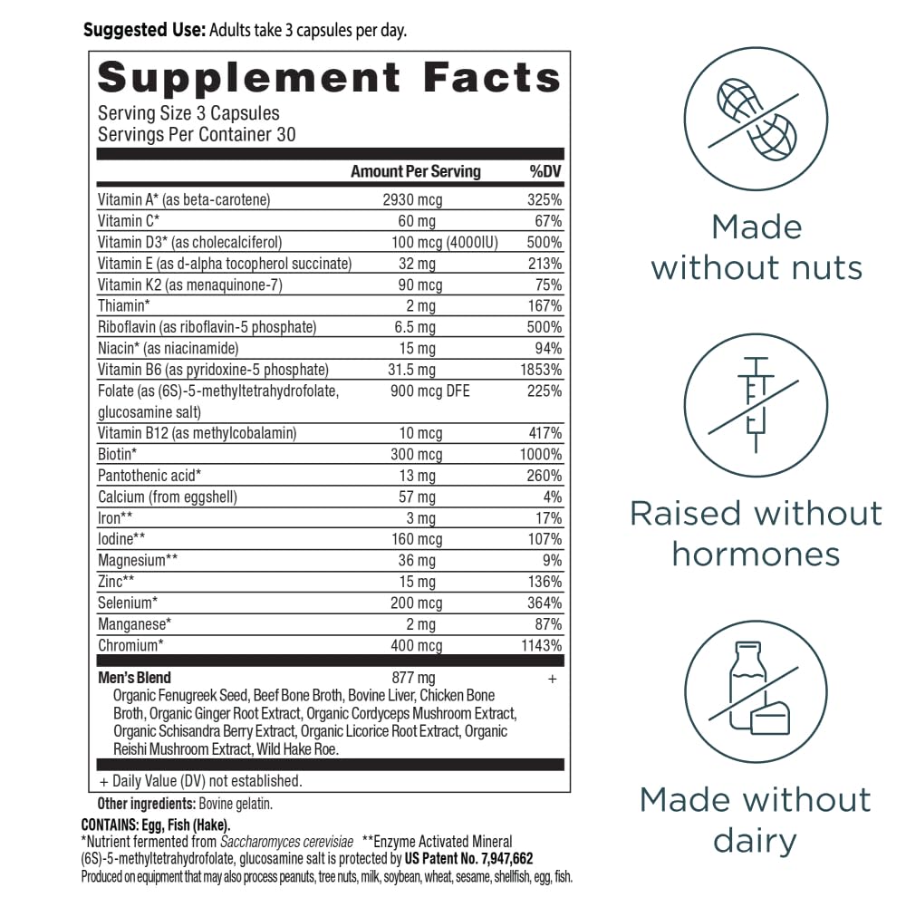 Ancient Nutrition Multivitamin for Men, Multi Men's, Methylated Vitamin D, C, E, B12, Zinc, Magnesium, Supports Healthy Immune System and Bone Health, 90 Ct Ancient Nutrition Au supplements