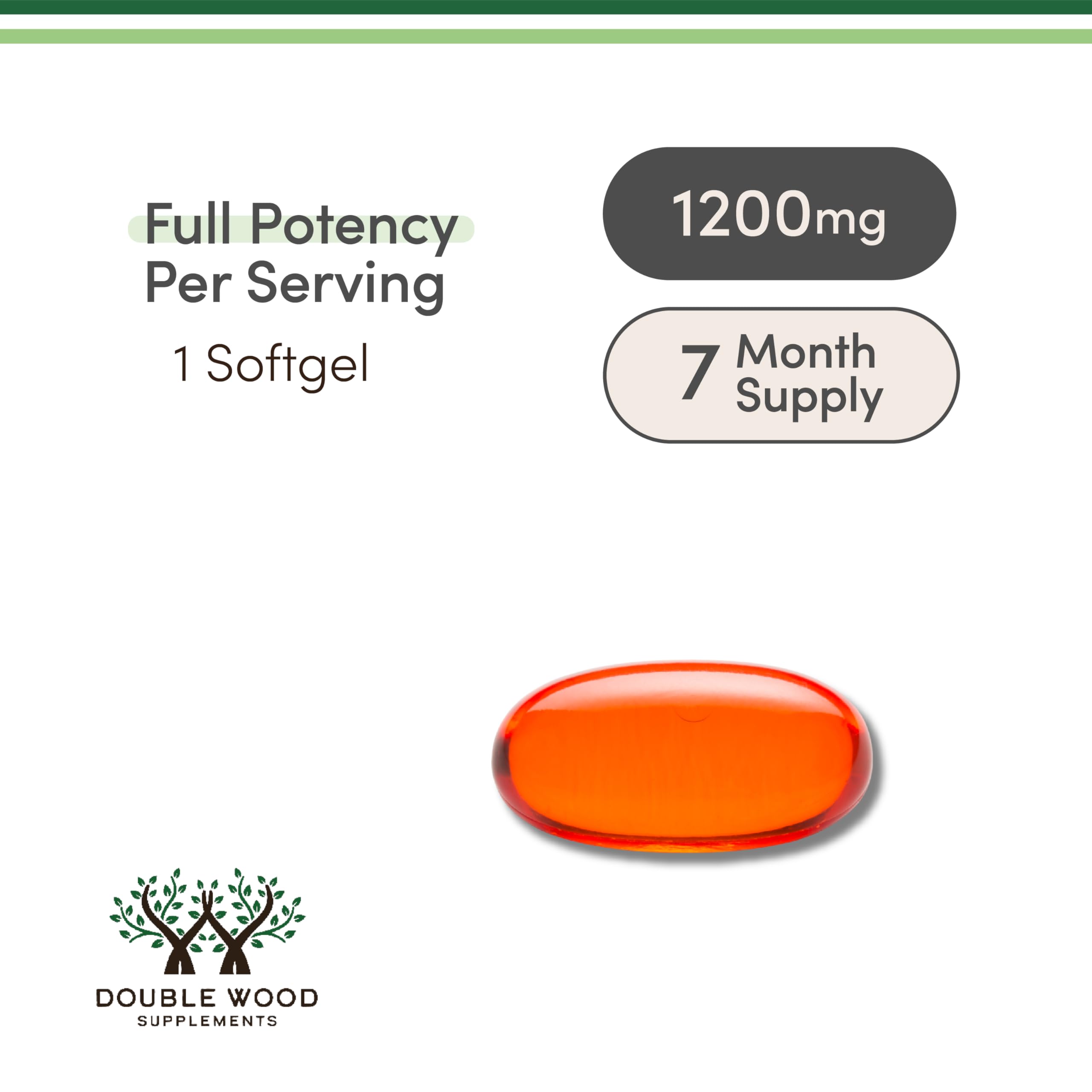 Phosphatidylcholine 1,200mg – 210 Softgels – Enhanced Version of Sunflower and Soy Lecithin (Choline Supplements) - Non-GMO and Gluten Free to Support Brain Health by Double Wood Double Wood Supplements Au supplements