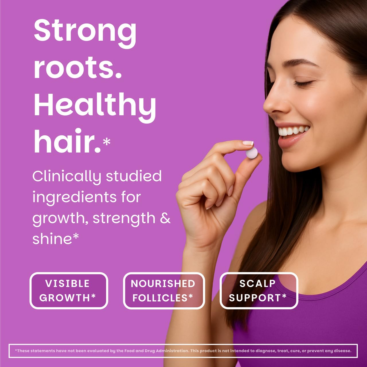 EZ Melts Hair Health Complete - Hair Supplement to Support Strength & Growth - Includes AnaGain Nu, Biotin, Apigenin, Bambo Silica & More - 60 Sublingual Tablets (30 Servings) EZ Melts Au supplements