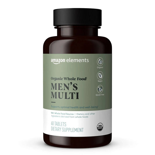 Amazon Elements Organic Whole Food Men's Multi, 60 tablets Amazon ElementsAU supplements