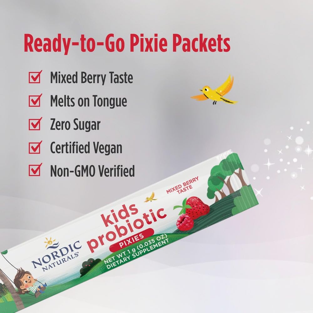 Nordic Naturals Children's Vegan Probiotic Powder Bundle - Baby’s Nordic Flora Probiotic Powder, Unflavored - 30 Packets - 4 Billion CFU Nordic Naturals Au supplements