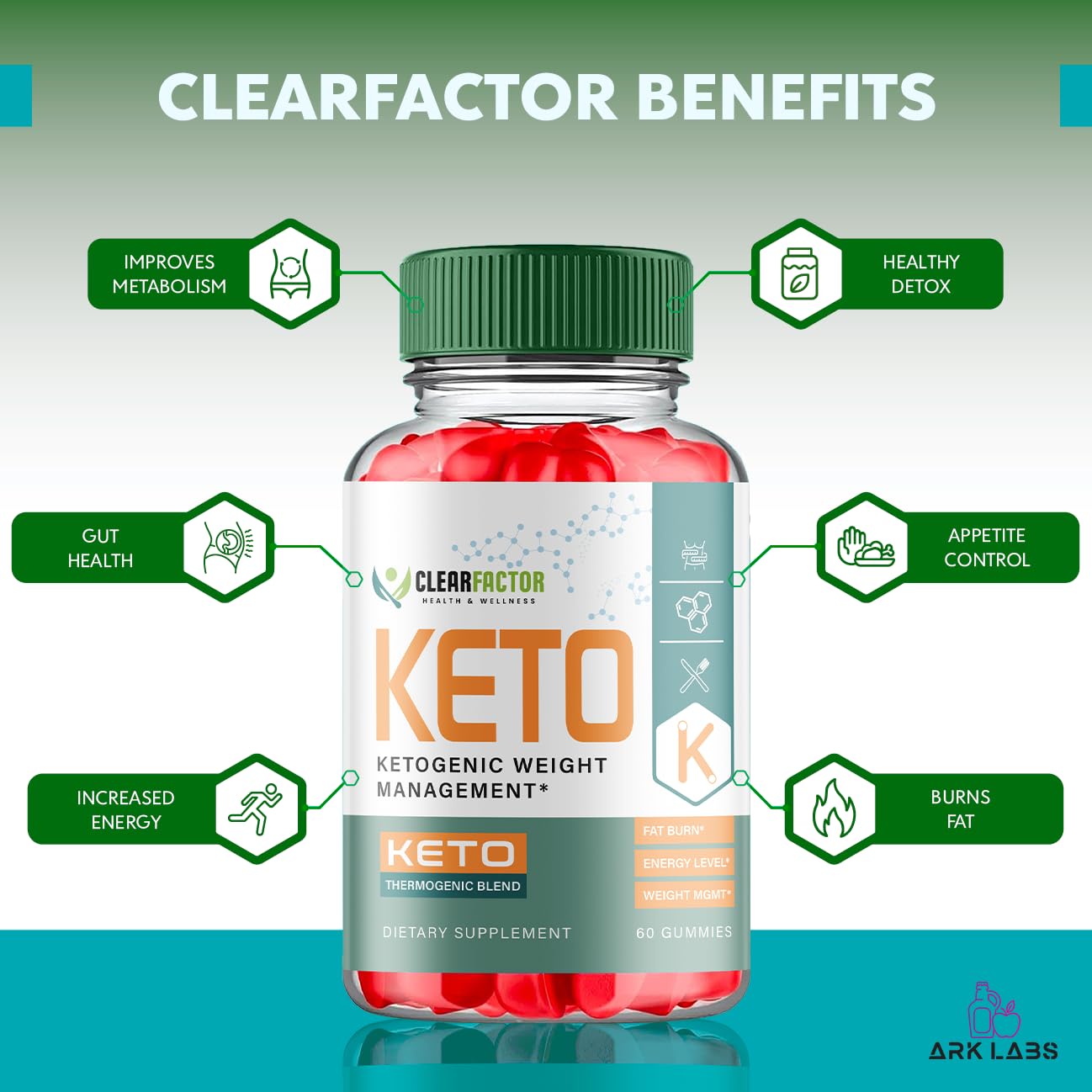 (2 Pack) Clear Factor Gummies, Clear Factor ACV Gummies, Clear Factor Gummy, Clear Factor Ark Labs Au supplements