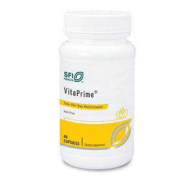 Klaire Labs SFI Health VitaPrime - Iron Free Multivitamin for Women & Men - Promote Immune Function & Support Nutritional Gaps - Two-Per-Day Multivitamin with Methyl Folate & B12 (60 Capsules) SFI Health Au supplements