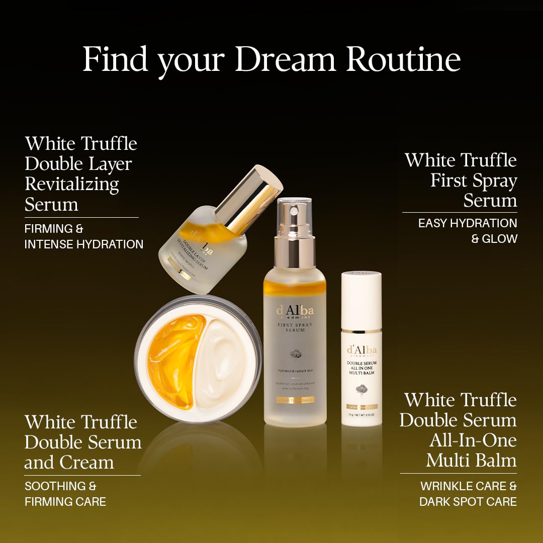 d'alba Piedmont White Truffle Double Serum All-in-one Multi Balm, Stick Balm, Vegan Skincare with Vitamin C and Vegan Collagen, 3-in-1 Anti Wrinkle, Eye Treatment, Dark Spot Remover d'alba Piedmont Au supplements