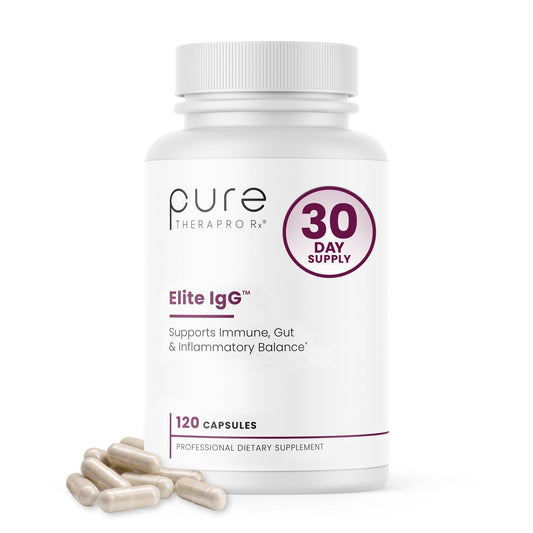 Pure Therapro Rx Elite IgG Immunoglobulin Supplement, 120 Caps - Gut Health & Immune Support, 1100 mg IgG, IGA & IgM, Sunflower Lecithin | Dairy & Gluten Pure Therapro RxUS supplements