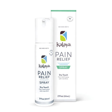 Kalaya Pain Relief Spray - Fast-Acting, Quick-Drying Muscle Rub for Joint Pain Relief and Muscle Pain - with Eucalyptus, Menthol, Methyl Salicylate, Camphor - Ideal for Easing Back Pain - 2 oz Kalaya Naturals Au supplements