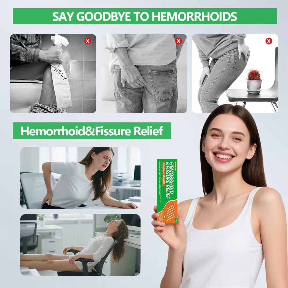 Lesdgo Hemorrhoidal Ointment(6 Pre-Filled),Hemorrhoid and Fissure Cream Witch Hazel Maximum Strength Pain Relief,for Itching and Swelling Lesdgo Au supplements
