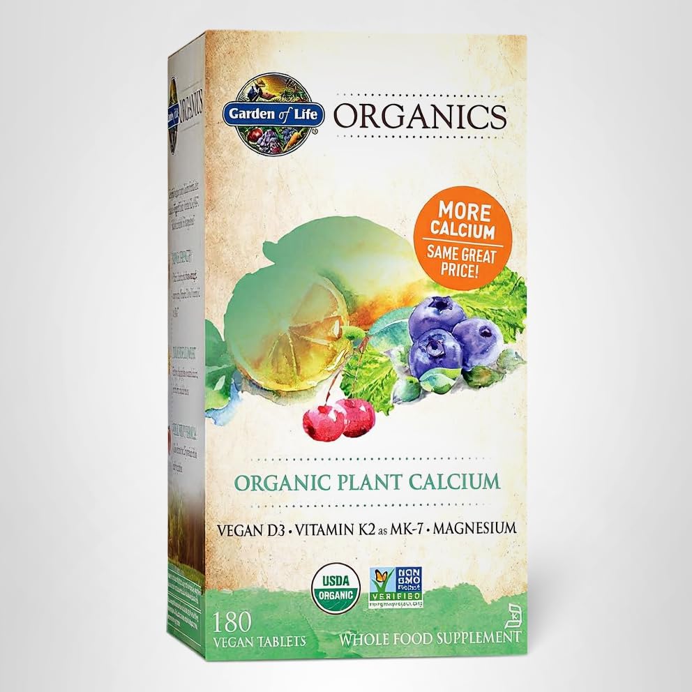 Garden of Life Calcium Supplement with Magnesium & Organic Vitamin D3 K2, Made from Whole Foods, Gluten-Free, 180 Count Garden of Life Au supplements
