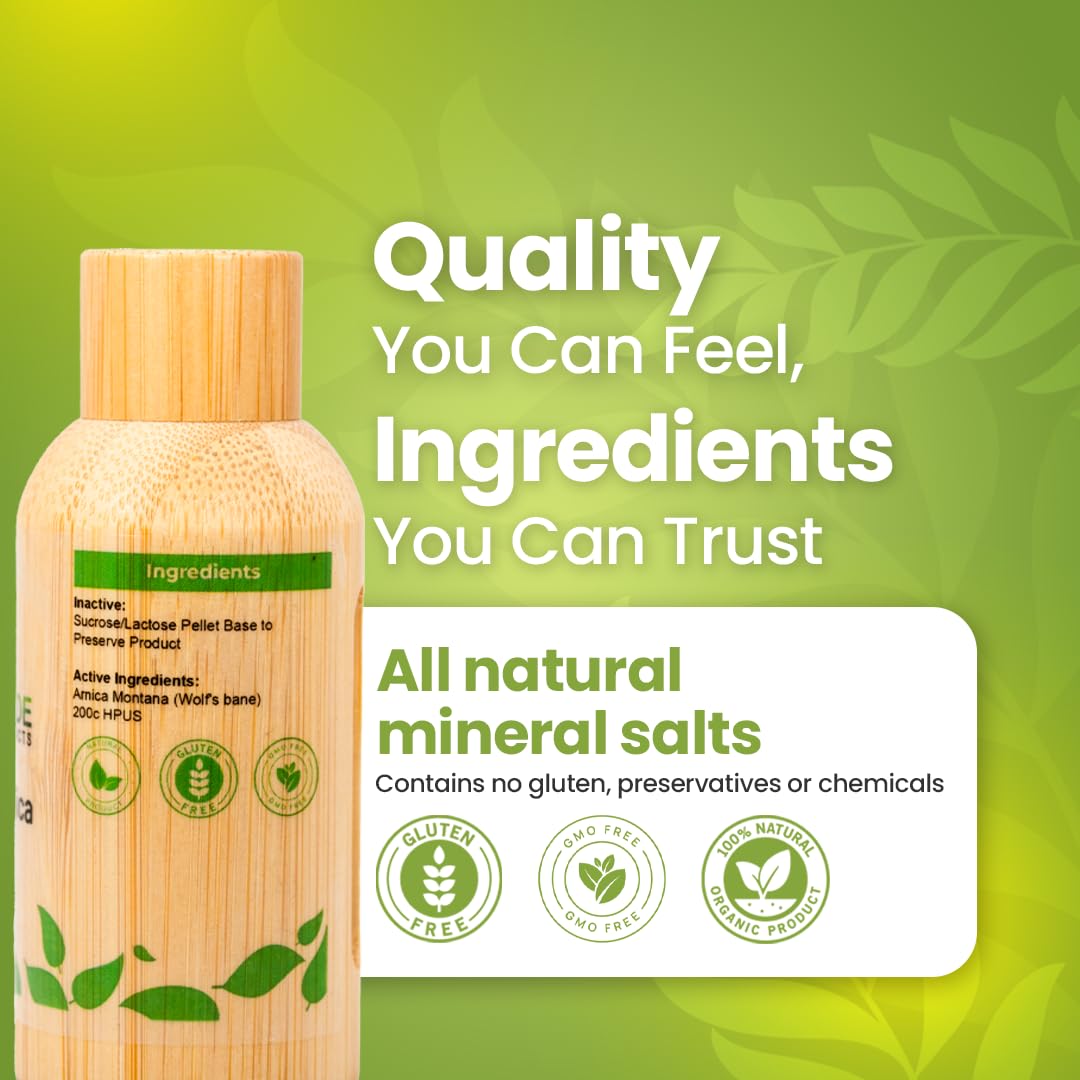 Bestmade Natural Products Turbo Arnica 200C - Comprehensive Arnica Pellets for Muscle Recovery, Soreness Relief, and Holistic Wellness Support, 350 Pellets Bestmade Naturalproducts.com Au supplements