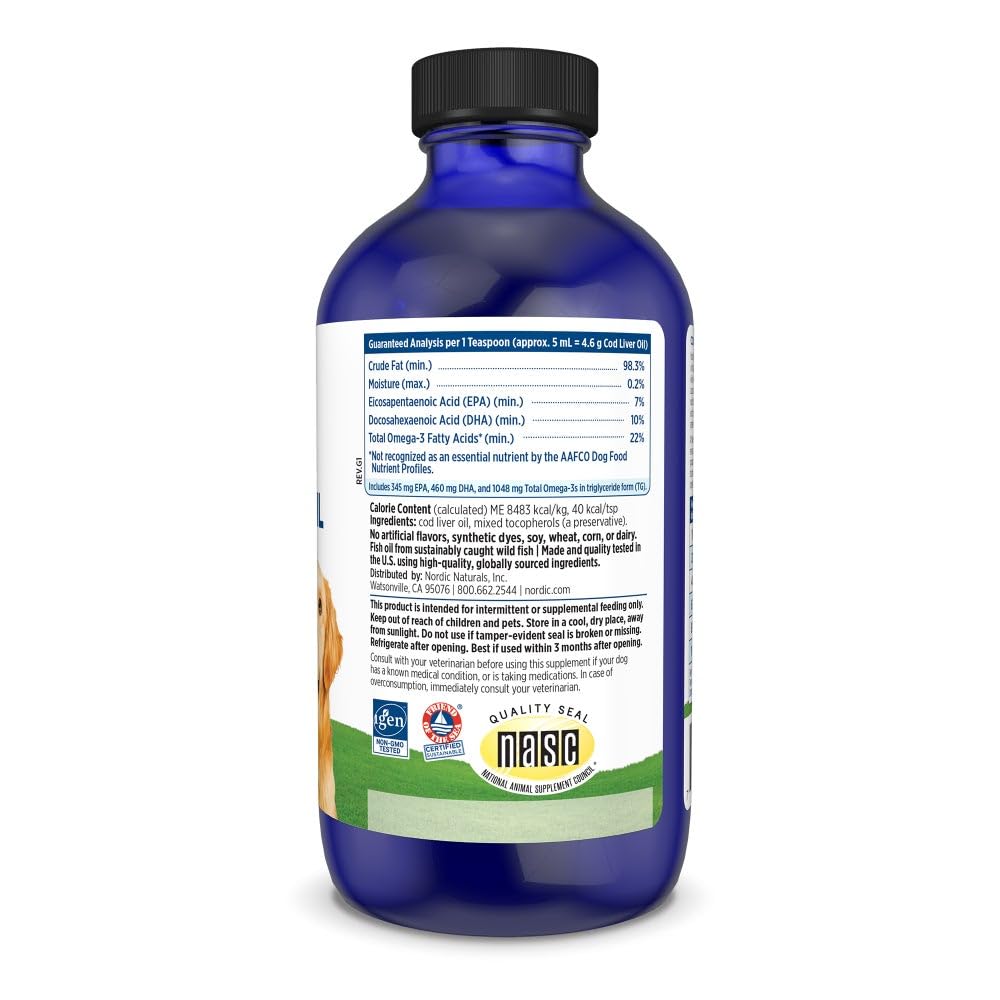 Nordic Naturals Omega-3 Pet Bundle - 2 oz Omega-3 Fish Oil for Small Dogs & Cats, 8 oz Pet Cod Liver Oil Promotes Heart, Skin, Coat, & Immune Health Nordic Naturals Au supplements
