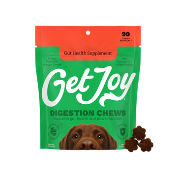 Get Joy Digestion Chews, Gut Health Supplement for Dogs, Vet Recommended Soft Daily Digestive Health & Immune Support with Prebiotics, Probiotics & Postbiotics, Made in USA, 90 Count Get Joy Au supplements