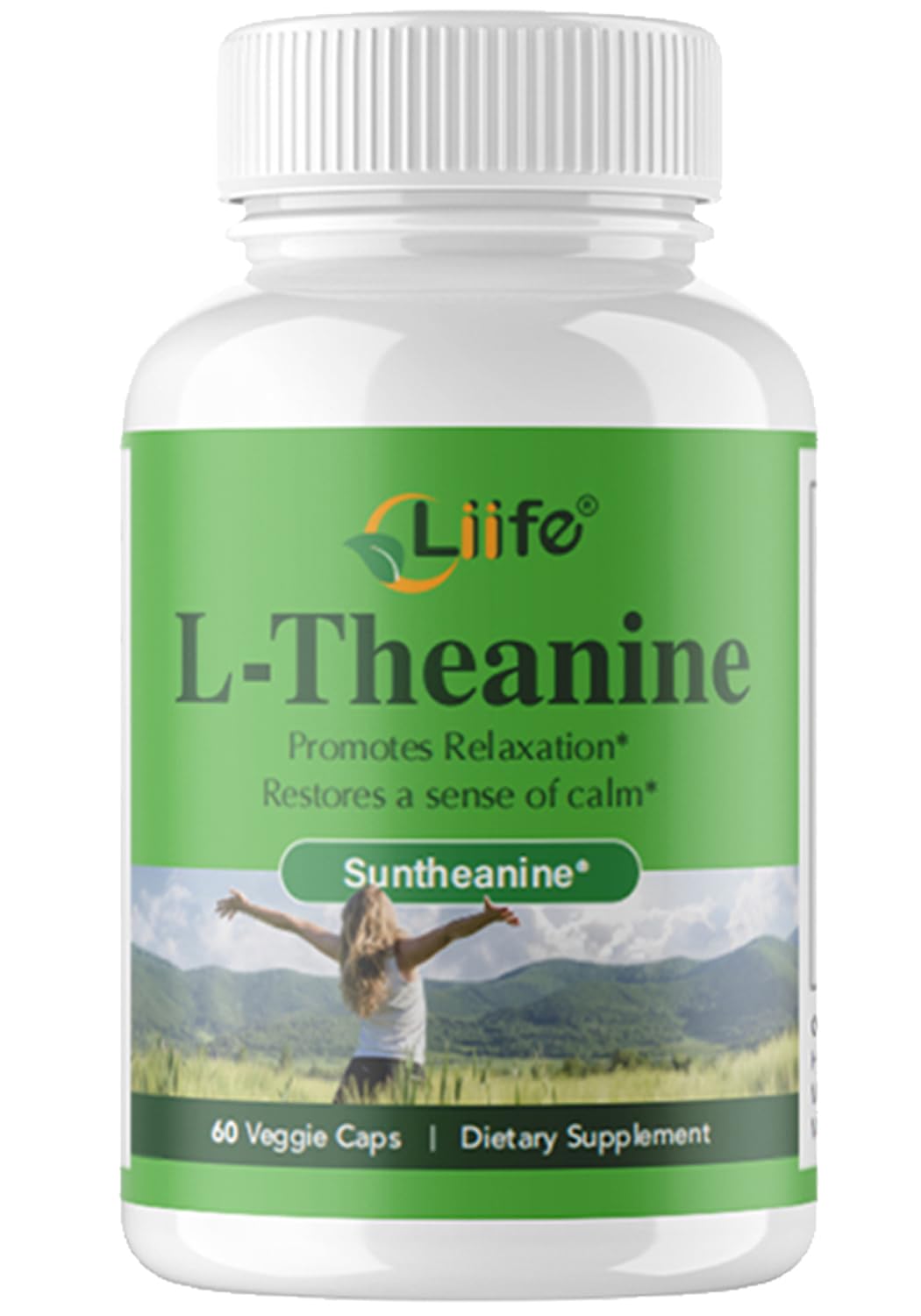 LIIFE L-Theanine (Suntheanine®) with GABA– 60 Veggie Capsules Support with Magnesium & Black Pepper for a Healthy Stress Response, Relaxation, and Focus Increases Brain Alpha-Wave Production* LIIFE Au supplements