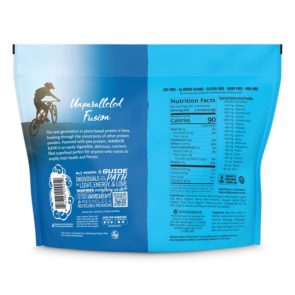 Sunwarrior Vegan Organic Protein Powder Plant-Based | BCAA Amino Acids Hemp Seed Sunwarrior Au supplements