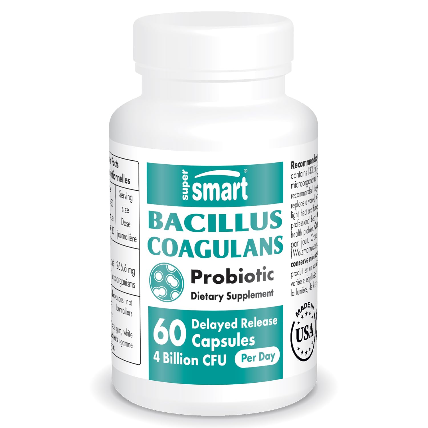 Supersmart - Bacillus Coagulans Probiotic 4 Billion CFU per Day (High Absorption) Supersmart Au supplements