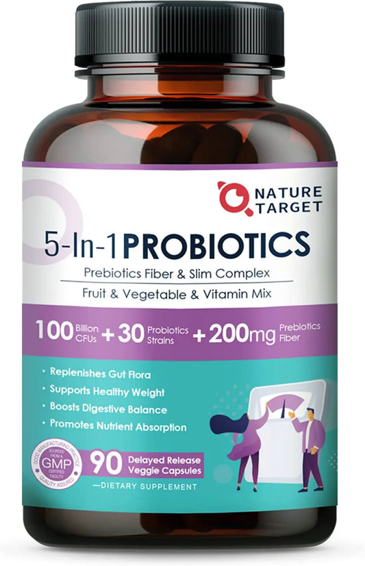Probiotics for Women-Men-Kids Digestive Health, Prebiotics and Probiotics for Women NATURE TARGETAU supplements