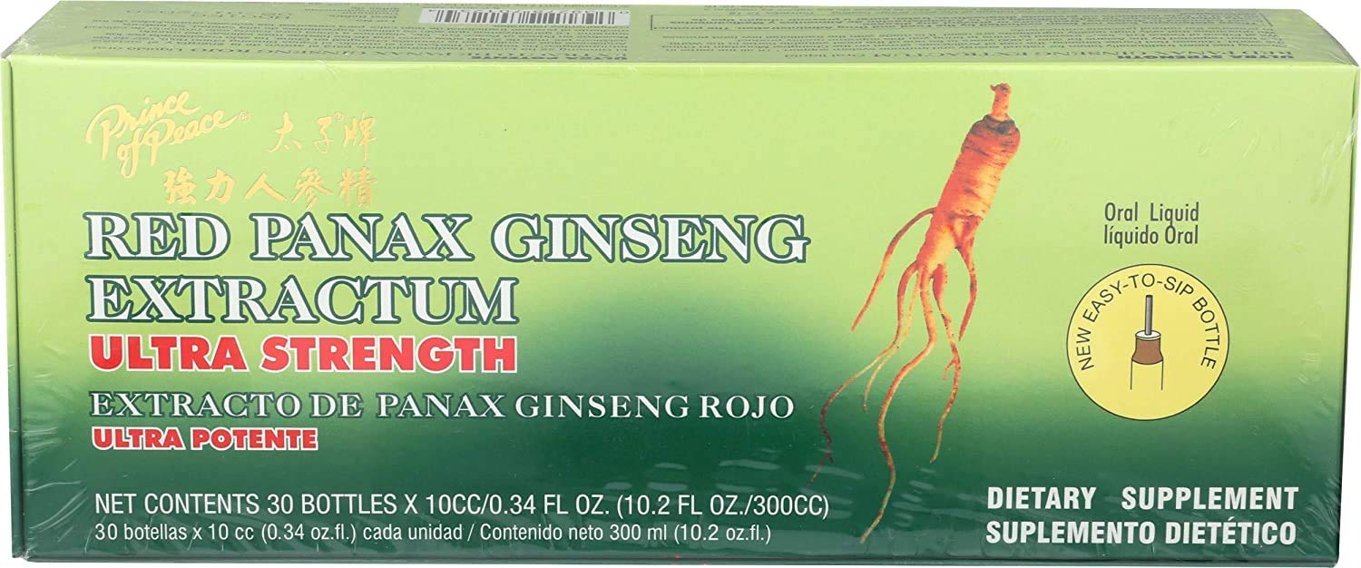 Prince of Peace Red Panax Ginseng Extractum Ultra Strength, 0.34 Fl Oz (Pack of 30) Prince Of Peace Au supplements