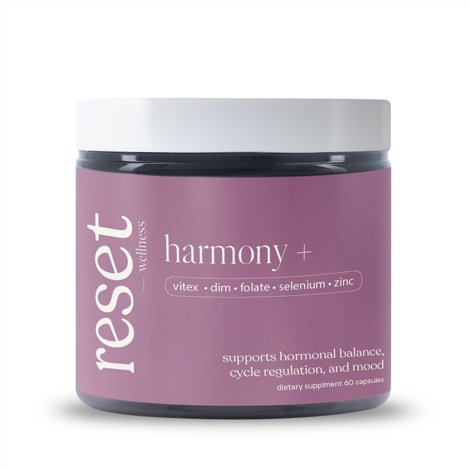 reset wellness Harmony+ | Vitex, DIM, Soy Isoflavones, Methylfolate & Selenium | Supports Women’s Hormonal Balance, Cycle Regulation & Mood Stability | 60 Capsules reset wellness Au supplements