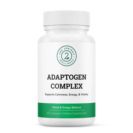 2nd Springs Adaptogen Complex Calmness, Energy and Vitality Booster - Ashwagandha, Schisandra, Astragalus, Ginseng, Rhodiola, and More - Adrenal Support Supplements - 60 Ct 2nd SpringsAU supplements