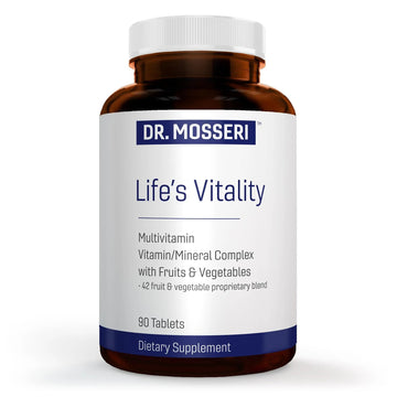 DR. MOSSERI Life's Vitality Vegan Multivitamin for Men & Women – Non-GMO Formula with 42 Fruits and Vegetables, Daily Multivitamin and Mineral Complex DR. MOSSERI Au supplements