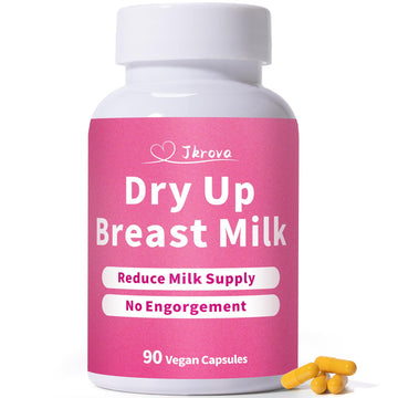 Jkrova Dry Up Breastmilk Fast, Dry Up Milk Supply, Stop Breastfeeding Products for Women, Stopper Pumping & No Engorgement, Fast Milk Flow Reduction, 90 Capsules Jkrova Au supplements