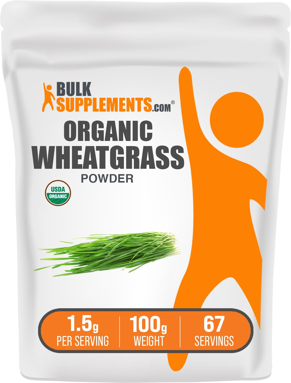 BulkSupplements.com Organic Wheatgrass Powder - Organic Super Greens Powder, Superfoods Supplement - Vegan & Gluten Free, 1.5g per Serving, 100g (3.5 oz) (Pack of 1) BulkSupplements Au supplements