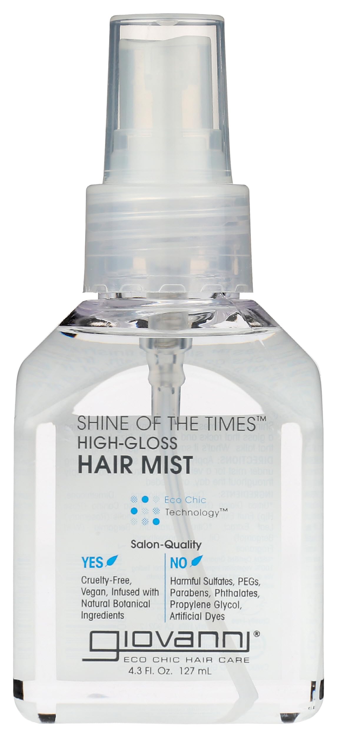 GIOVANNI Shine of the Times Finishing High-Gloss Hair Mist - Anti Frizz Hair Products, Color Safe, Salon Quality, Cruelty-Free, No Parabens, Infused with Natural Botanical Ingredients - 4.3 oz GIOVANNI Au supplements