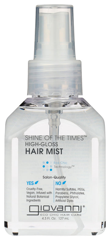GIOVANNI Shine of the Times Finishing High-Gloss Hair Mist - Anti Frizz Hair Products, Color Safe, Salon Quality, Cruelty-Free, No Parabens, Infused with Natural Botanical Ingredients - 4.3 oz GIOVANNI Au supplements