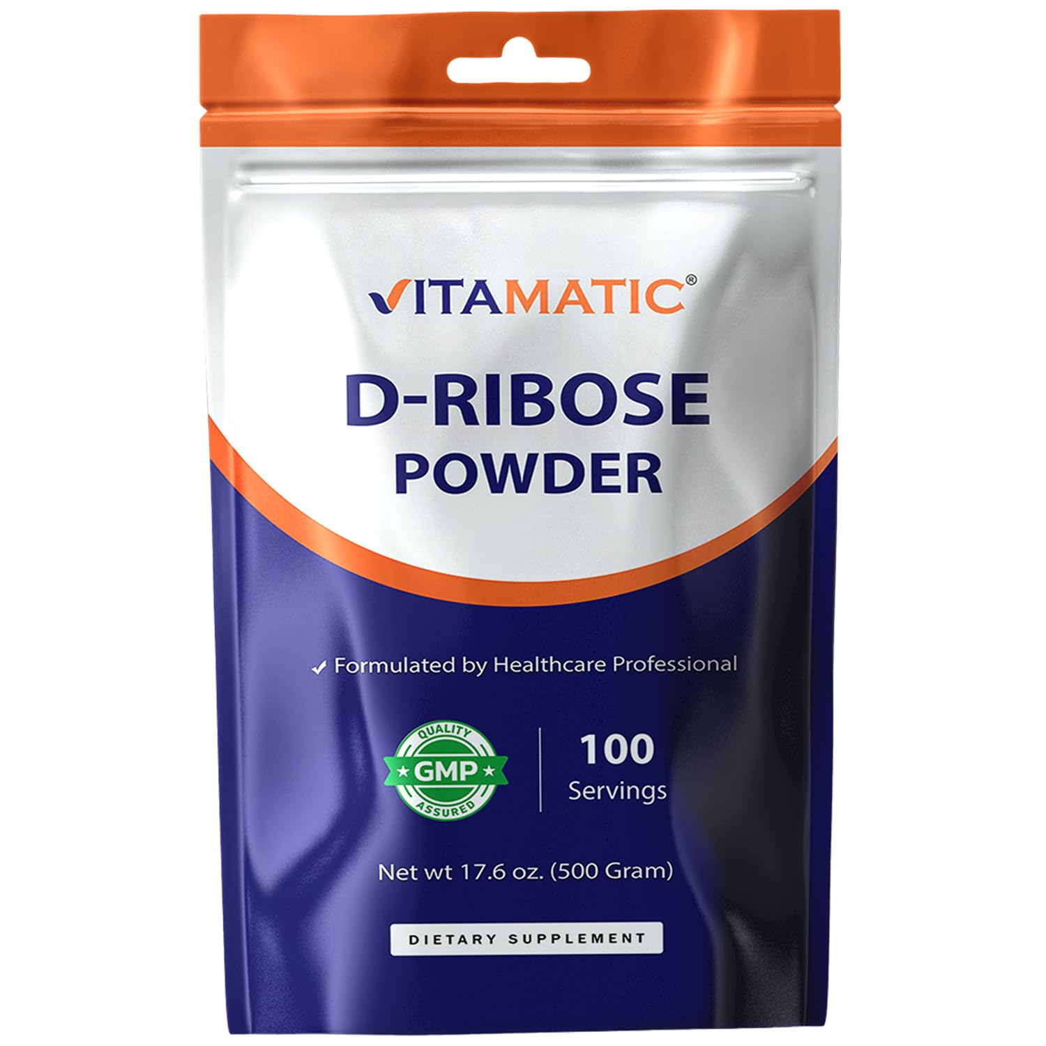 Vitamatic D-Ribose Powder 500g - 17.6 OZ (500 Gram) | Pure & Unflavored | Non-GMO | Easy-Mix Dietary Supplement Vitamatic Au supplements