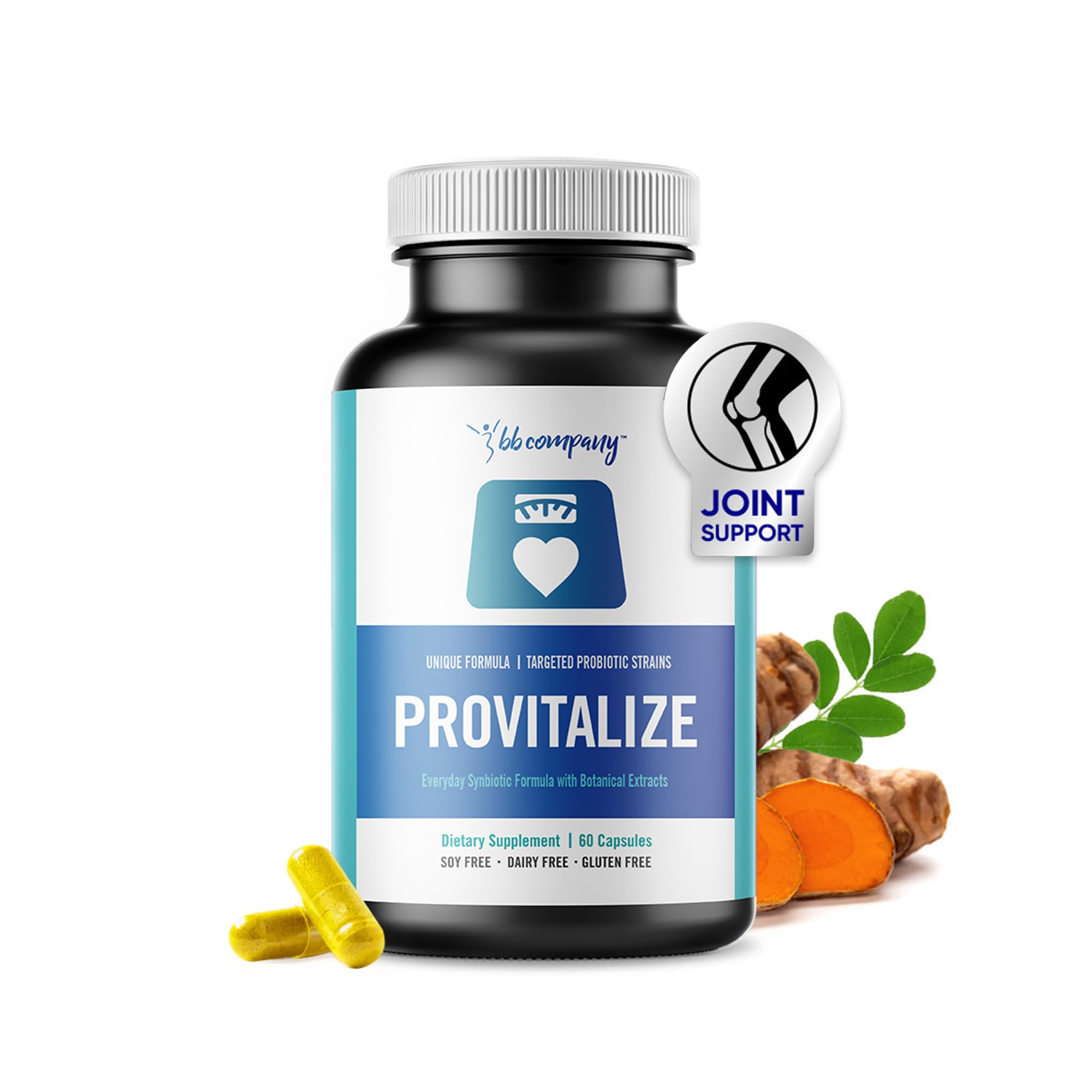 BB Company Provitalize | Probiotics for Women Digestive Health, Menopause, Joint Support | Sexy Midsection Curves, Bloat | Turmeric Curcumin Moringa | Packaging Vary | 60 Ct BB Company Au supplements