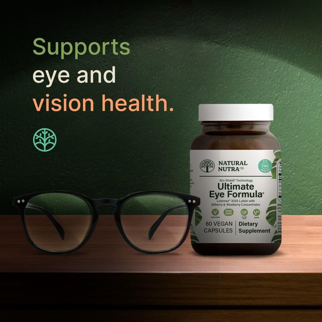 Natural Nutra Ultimate Eye Health Supplement - Bilberry & Blueberry Extract Blend for Day and Night Vision Support, Promotes Color Perception & Eye Clarity - Non-GMO, Vegan - 30 Capsules (Pack of 3) Natural Nutra Au supplements