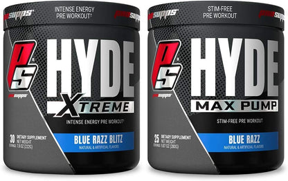 PROSUPPS Hyde Xtreme Blue Razz and Hyde Max Pump Blue Raspberry Bundle PROSUPPSUS supplements