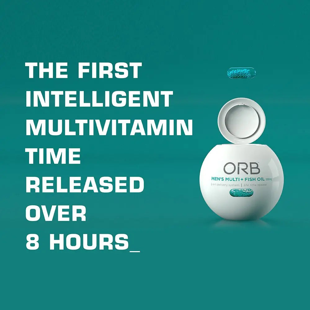 ORB Men’S MULTIVITAMIN + Fish Oil – A Complete Multi + Fish Oil |Heart Health Support, Antioxidant Support, Supports a Positive Mood Orb Wellness Au supplements