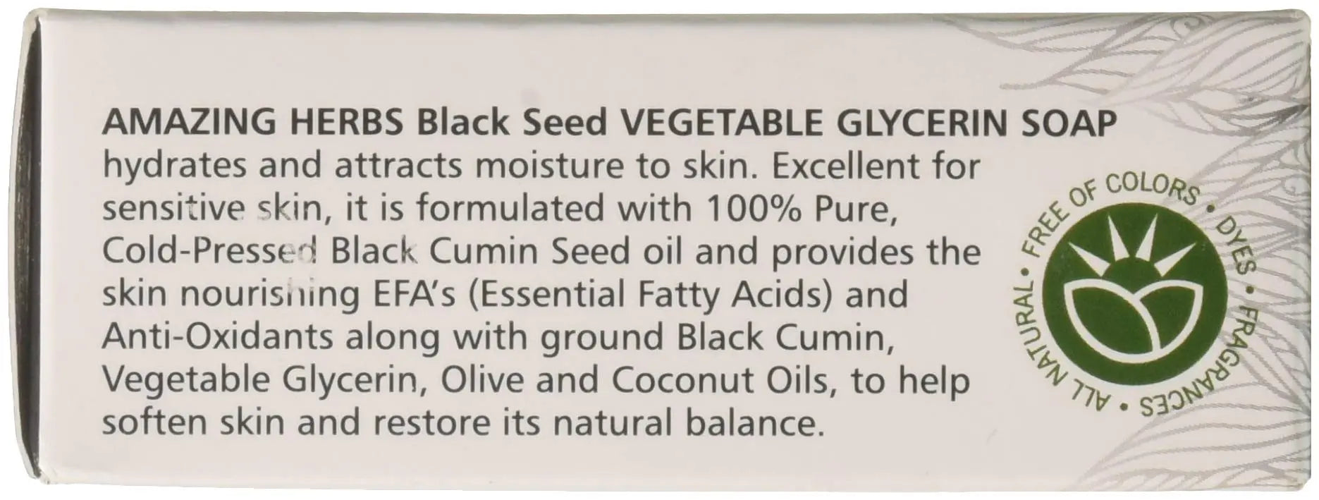 Amazing Herbs Black Seed Vegetable Glycerin Soap, 4.25 Ounce Amazing Herbs Au supplements