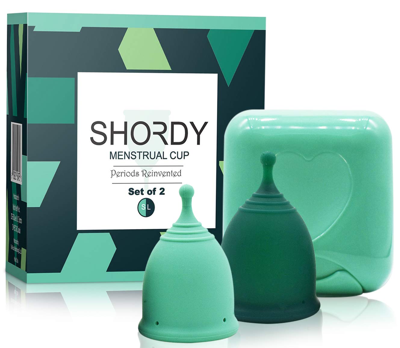 SHORDY Reusable Menstrual Cup (Small & Large) Set of 2 with Box, 100% Soft Silicone, Copa Menstruelle SHORDY Au supplements