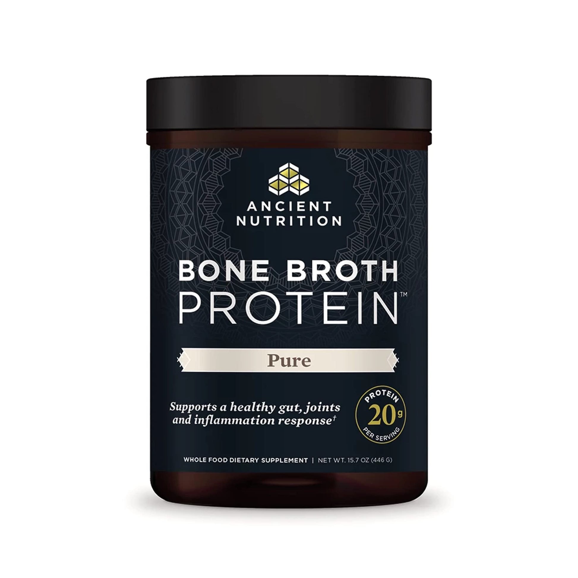 Ancient Nutrition Bone Broth Protein Powder, Pure Flavor, 20 Servings Size Ancient Nutrition Au supplements