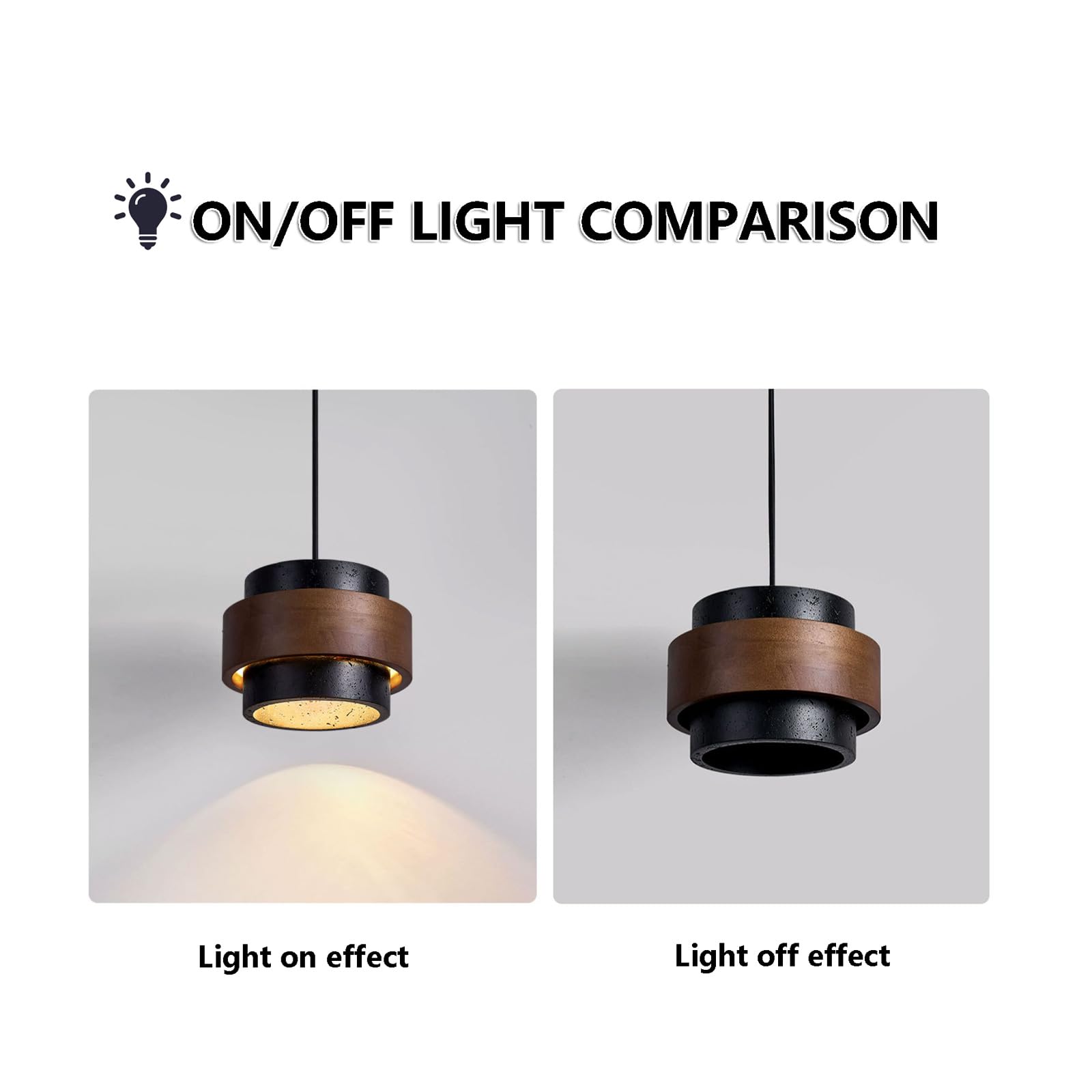 JIANGXMF Nordic Natural Travertine Pendant Light Wabi-sabi Stone Chandelier Retro Industry Hanging Ceiling Lamp for Bedroom Bedside Study Dining Table Lighting (Black) JIANGXMF Au supplements