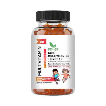 Mishas Nutraceuticals Kids Multivitamin Gummies with Omega 3 Fish Oil (EPA/DHA), Vitamin D3, C, B12, B6, Vitamin A, K & Zinc Immune Support Mishas Au supplements