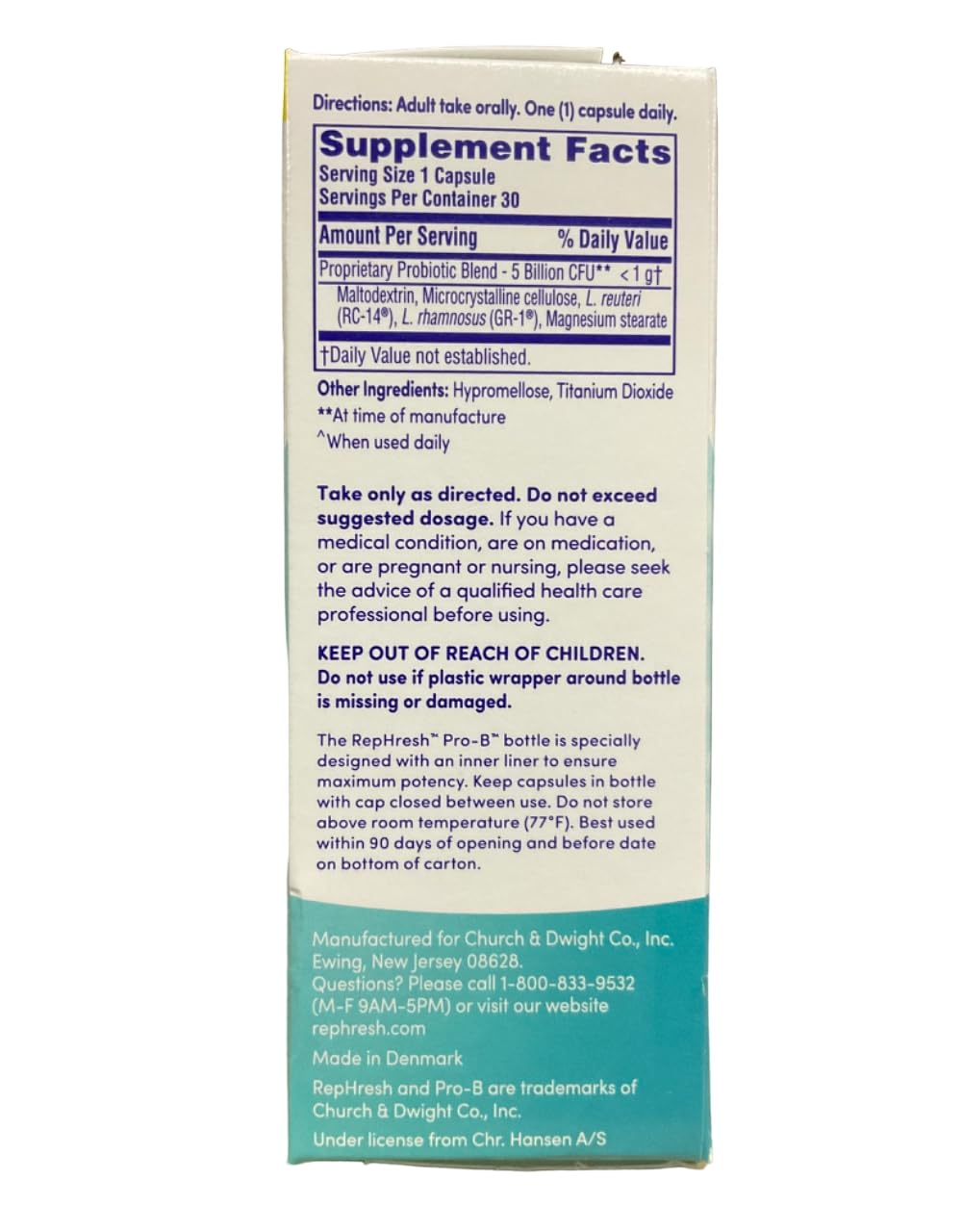 Rephresh Pro-B Probiotic Feminine Supplement Capsules 30 Ea (pack of 2) image may vary Rephresh Au supplements