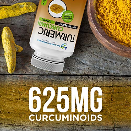 Turmeric Curcumin - 2250mg/d - 95% Curcuminoids - 180 Veggie Caps with Black DOCTOR RECOMMENDED SUPPLEMENTS Au supplements
