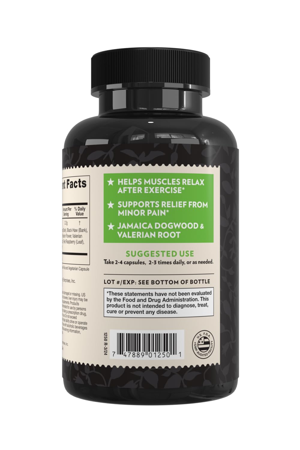 Crystal Star Muscle Relax (60 Capsules) – Herbal Relief from Sore Muscles, Cramps & Spasms – Valerian Root, Jamaica Dogwood & Cramp Bark - Non-GMO Crystal Star Au supplements