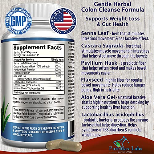 YUMMYVITE 15 Day Colon Cleanse and Detox, Herbal Detox Formula, Supports Weight YUMMYVITE Au supplements
